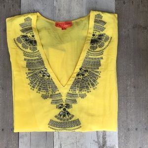 Hale Bob Cabana Sheer Beaded Tunic